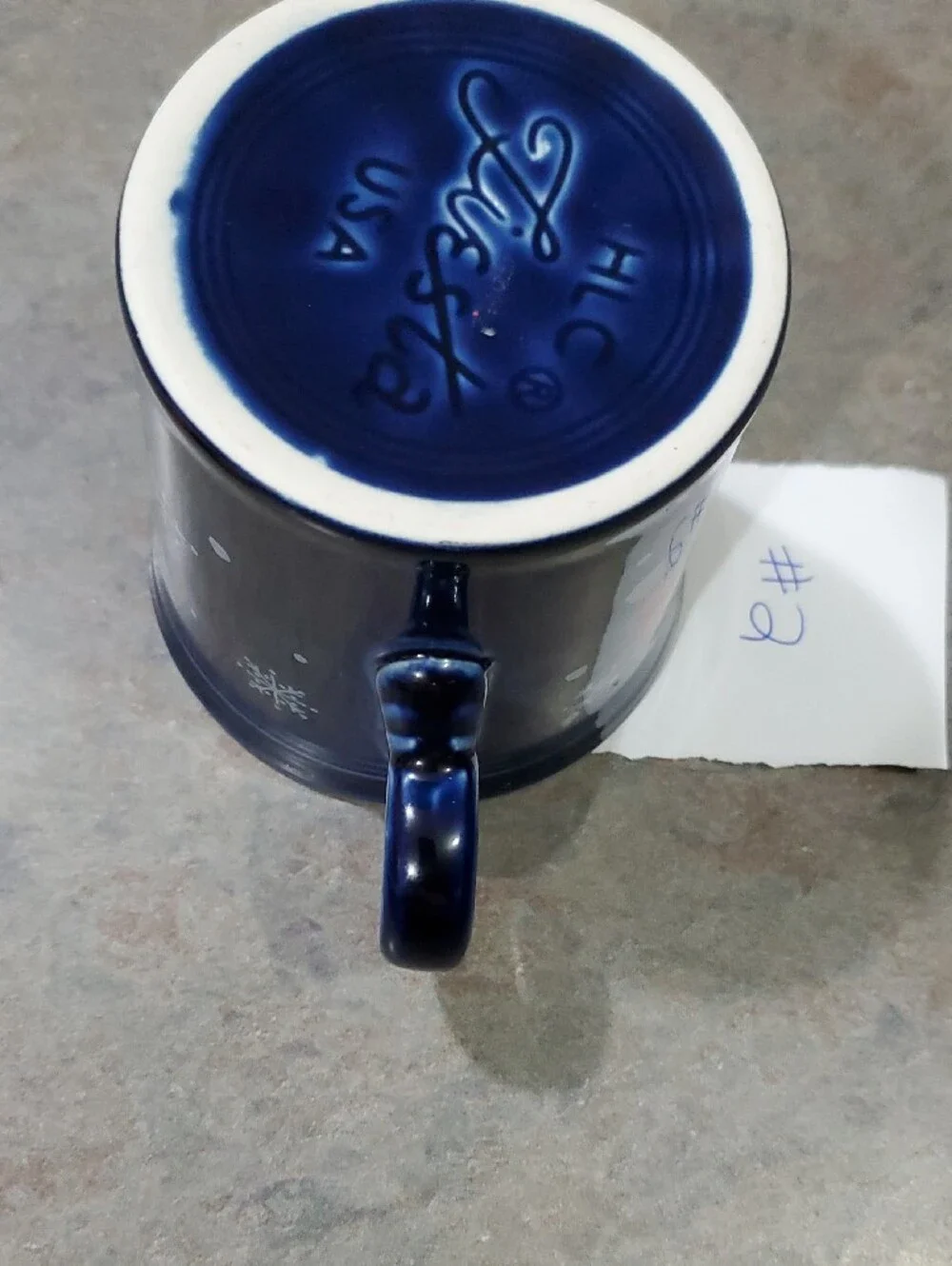 Fiesta Holiday Button Snowman Ceramic Mug - Blue